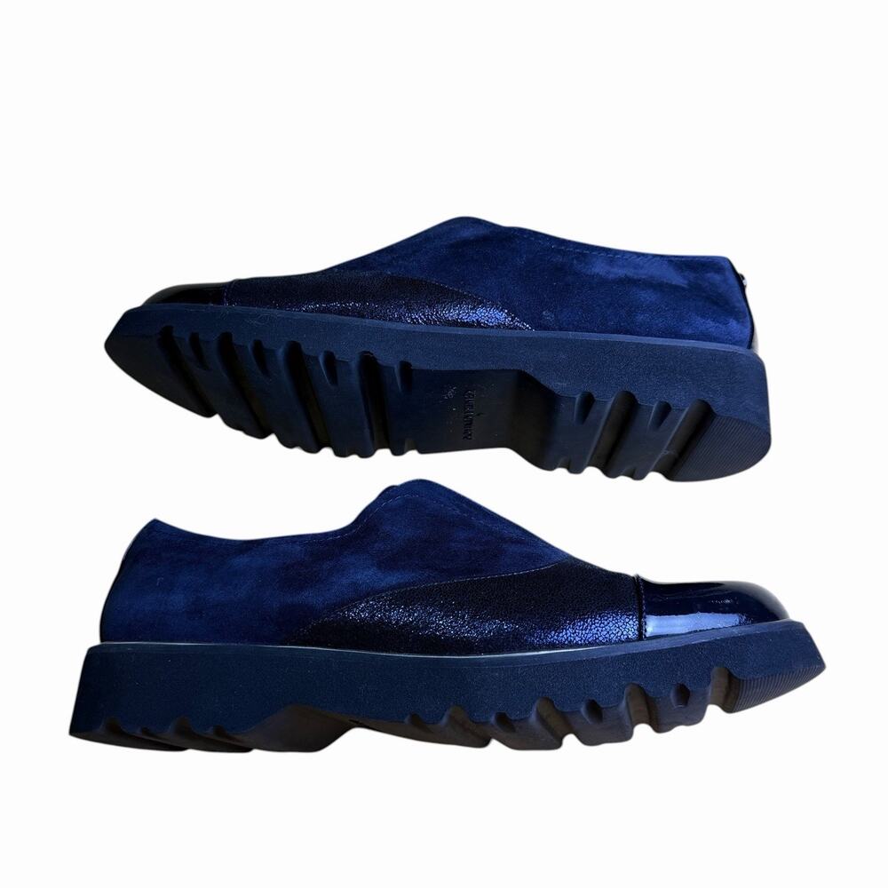 DONALD J. PLINER Cloud Blue Suede Leather Laceless Oxford Womens Shoes 8.5 M - Picture 7 of 10